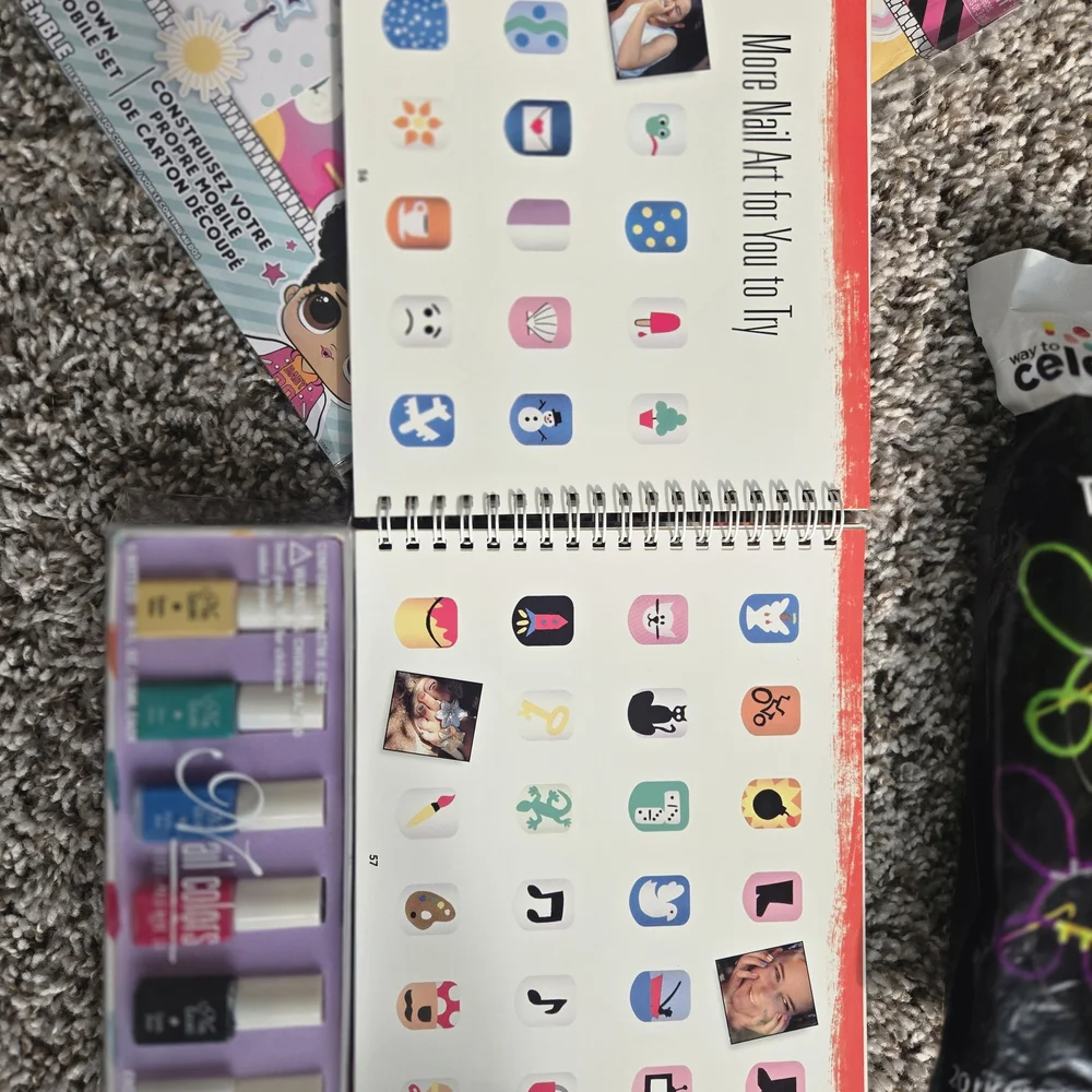 Sleepover Bundle Glow Wearables and Nail Art Set for Kids
